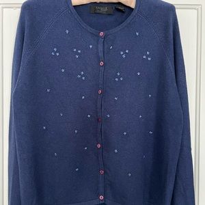 Express Stretch Cardigan with Beaded Front